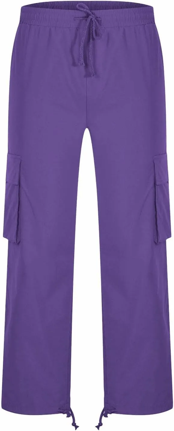 Sweatpants for Men Track Cuff Solid Color Lace up Comfy Workout Pants with Pocket Stretch Waist Cargo Pants