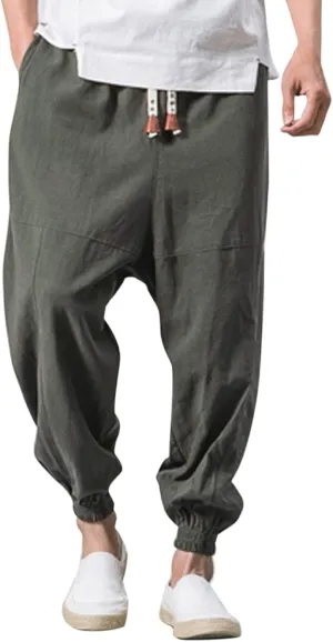 Sweatpants for Men Track Cuff Solid Color Lace up Comfy Workout Pants with Pocket Stretch Waist Cargo Pants