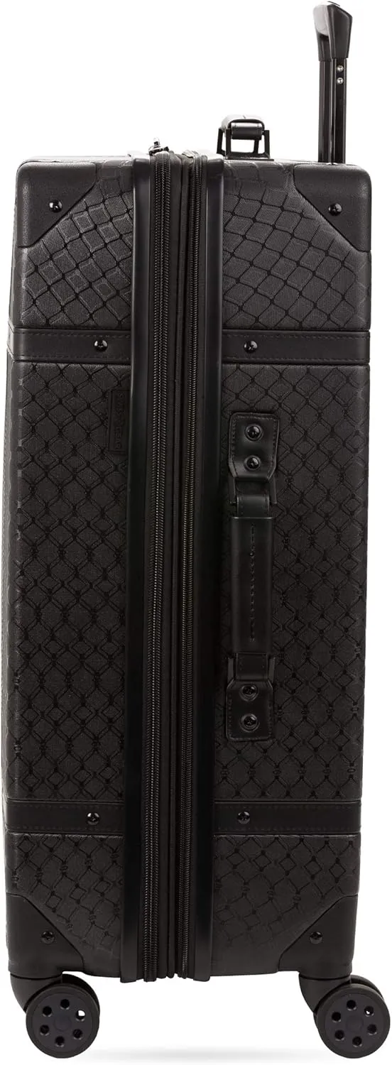 SwissGear 7739 Hardside Luggage Trunk with Spinner Wheels, Black, Checked-Large 26-Inch