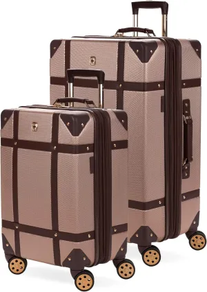 SwissGear 7739 Hardside Luggage Trunk with Spinner Wheels, Blush, 2-Piece Set (19/26)