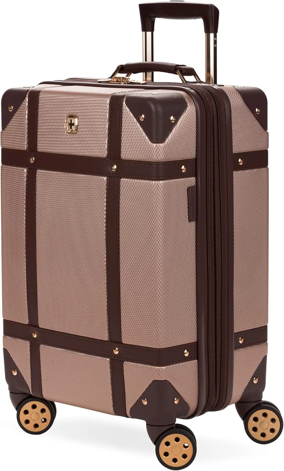 SwissGear 7739 Hardside Luggage Trunk with Spinner Wheels, Blush, Carry-On 19-Inch