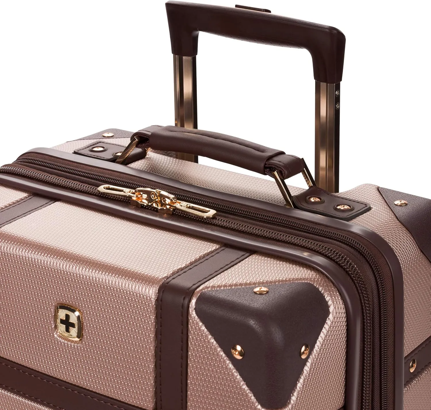 SwissGear 7739 Hardside Luggage Trunk with Spinner Wheels, Blush, Carry-On 19-Inch