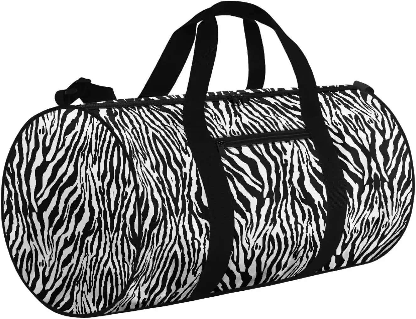 Talayituse Zebra Stripe Print Duffel Bag for Men Women Garment Duffel Bag Zipper Sports Duffel Bag with Shoulder Strap Carry On Workout Bag Swim Bag Crossbody Bag for Beach Pool Plane