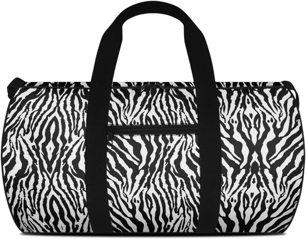 Talayituse Zebra Stripe Print Duffel Bag for Men Women Garment Duffel Bag Zipper Sports Duffel Bag with Shoulder Strap Carry On Workout Bag Swim Bag Crossbody Bag for Beach Pool Plane