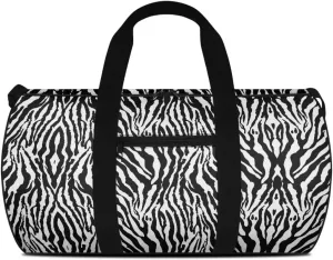 Talayituse Zebra Stripe Print Duffel Bag for Men Women Garment Duffel Bag Zipper Sports Duffel Bag with Shoulder Strap Carry On Workout Bag Swim Bag Crossbody Bag for Beach Pool Plane