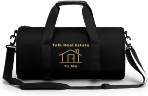 Talk Real Estate To Me Gym Bag for Men Women Duffle Bags Travel Tote
