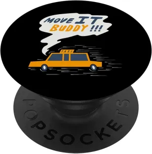 Taxi NYC Yellow Cab Move it Buddy Survived New York Trip Men PopSockets Swappable PopGrip
