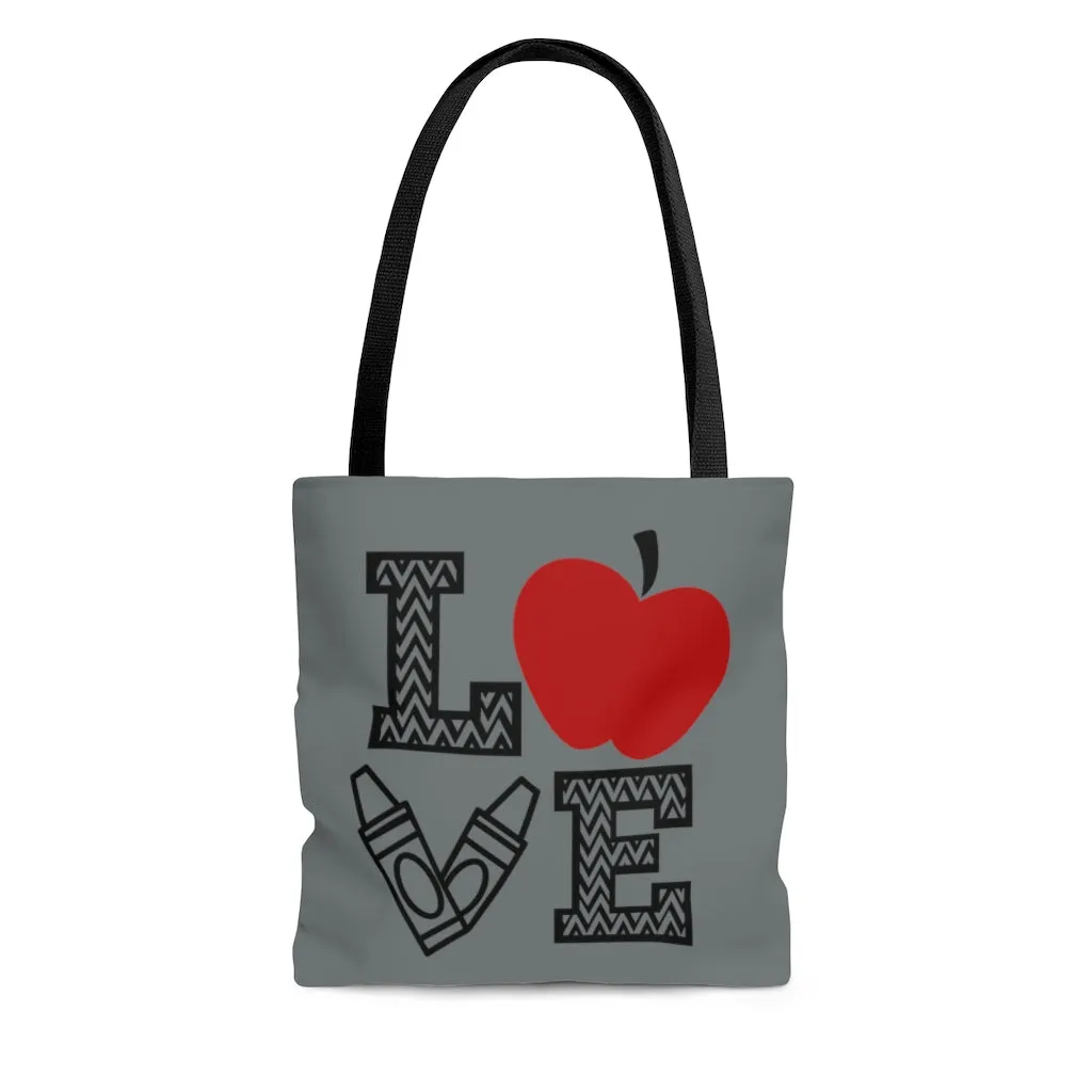 Teach Love AOP Tote Bag