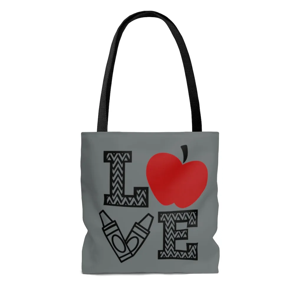 Teach Love AOP Tote Bag