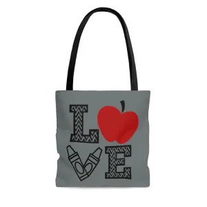 Teach Love AOP Tote Bag