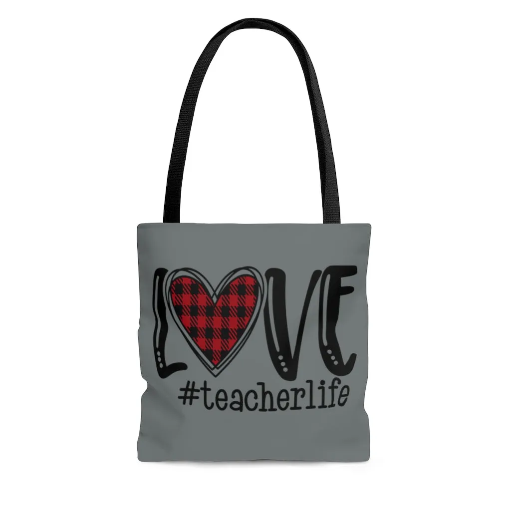 Teach Love Life AOP Tote Bag