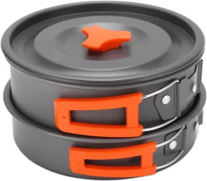 Teapot Set Pots Utensils Hiking Cookware Tableware Combination Outdoor Folding Cookware Kit for Outdoor Picnic Camping Party Tea Making