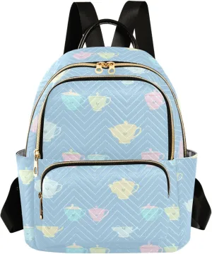 Teapots Teacups Backpack Purse for Women Small Shoulder Bags Fashion Travel Bag Casual Daypack Travel Bag M 202c1365