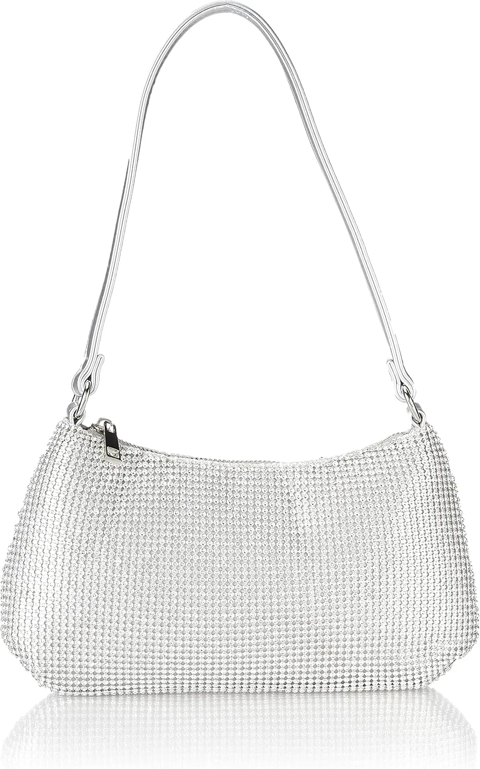 The Drop Women's Melanie Small Shoulder Bag, Silver Sequins, One Size
