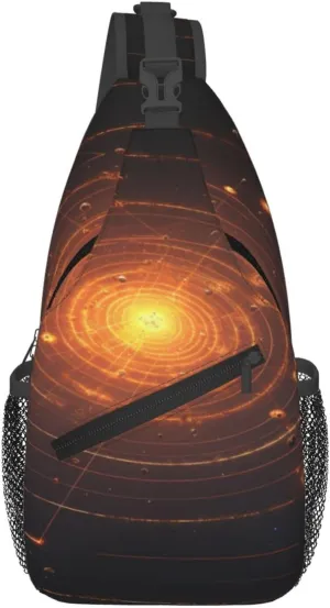The Solar System print Crossbody bag, stylish unisex outdoor bag, multi-functional fashion accessories