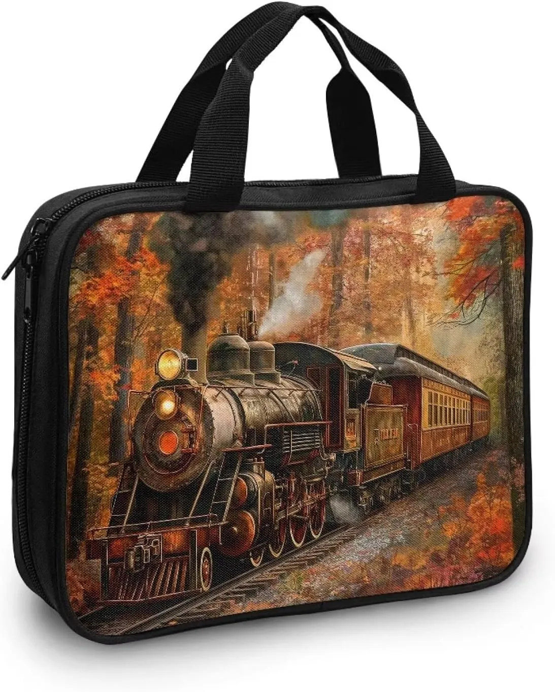 The Train and The Woods Bible Carrying Case Bible Tote Bag Bible Crossbody Bag,Medium Scripture Case Scripture Bag Carrying Book Case with Handle for Boy Girls,Christmas Gift Easter Gift