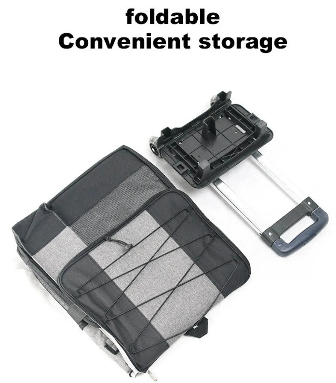 Thermally Insulated Picnic Cooler Trolley - 36L - Grey