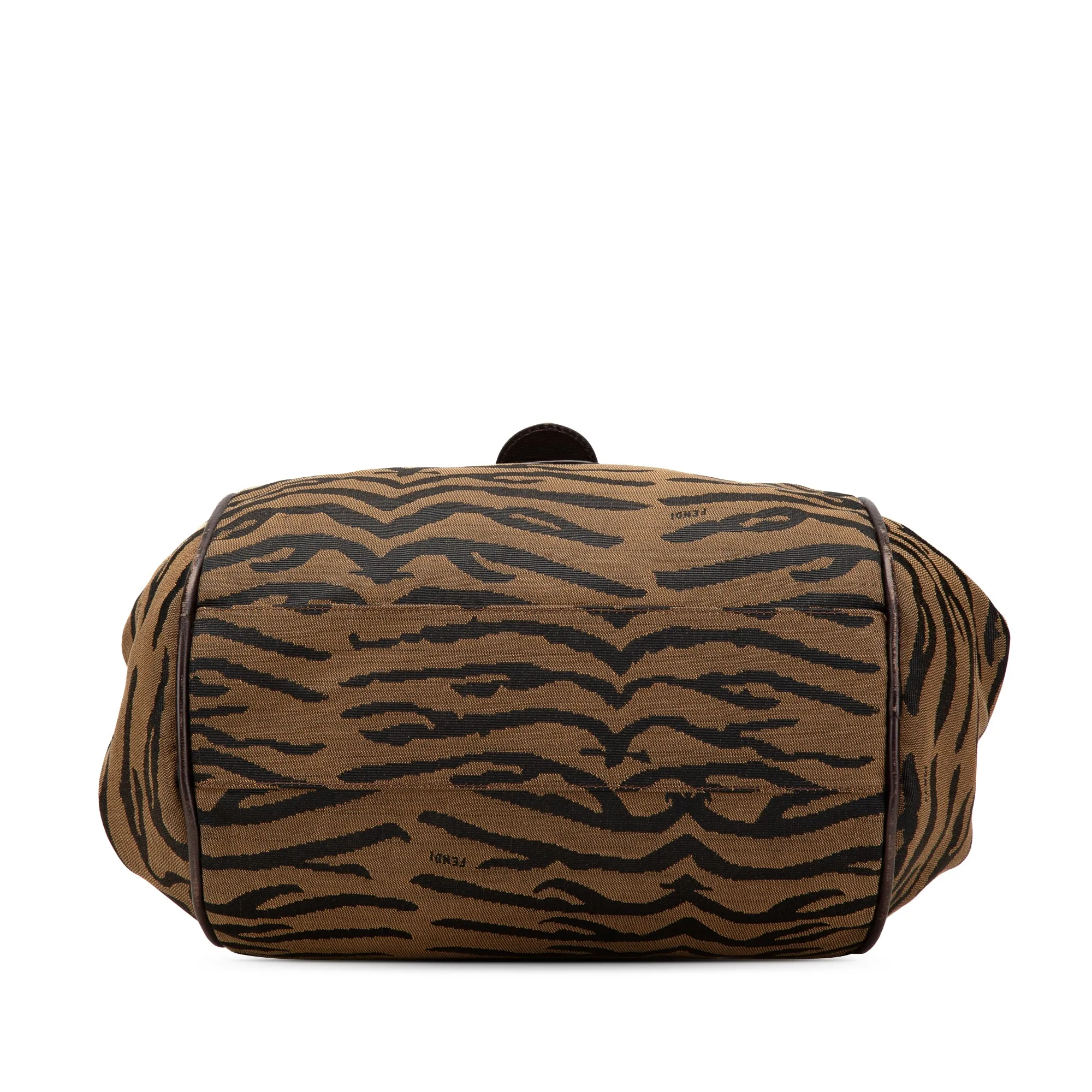 Tiger Print Canvas Shoulder Bag