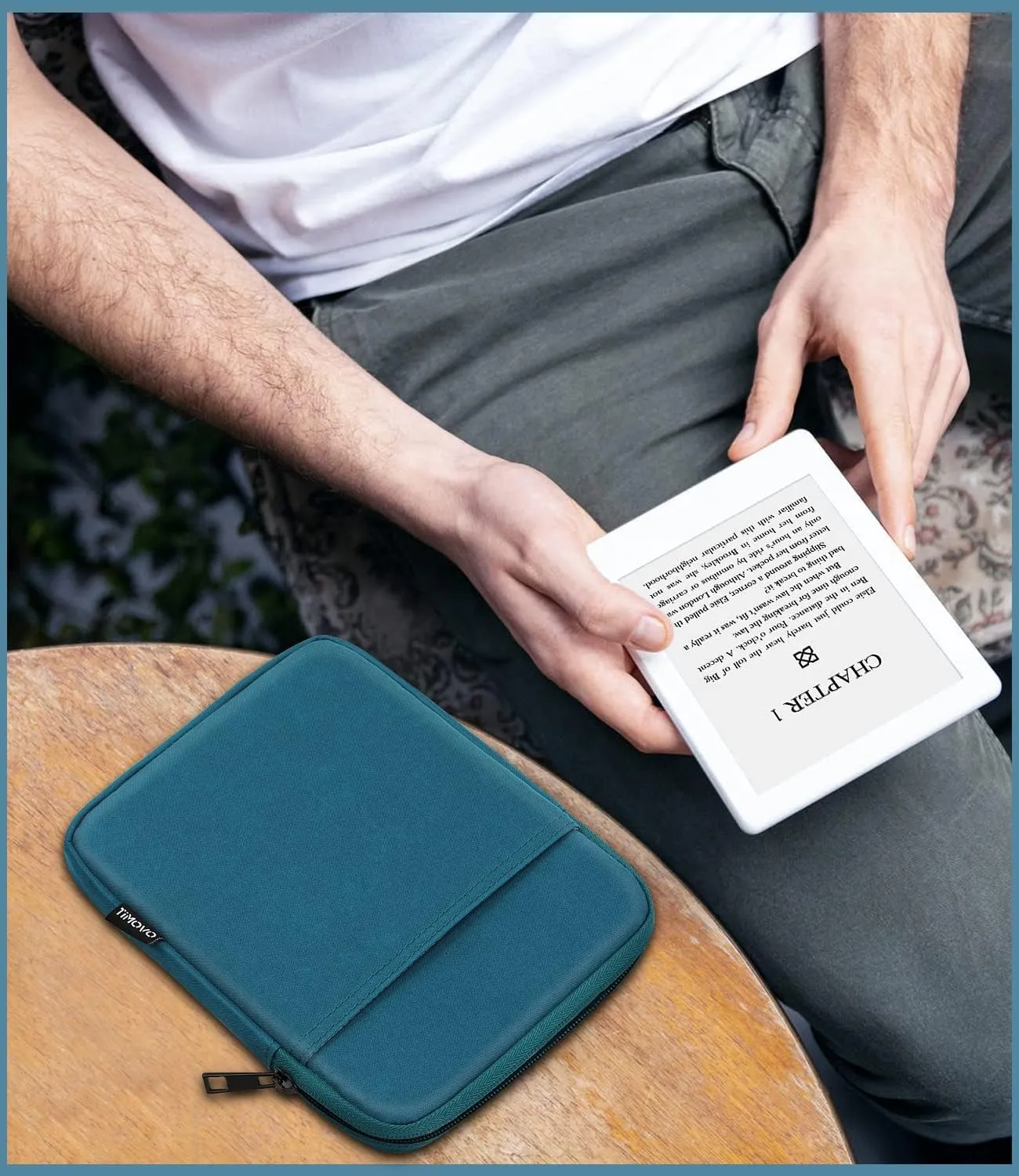 TiMOVO 6-7 Inch Sleeve Case for All-New Kindle Paperwhite and Kindle Colorsoft Signature Edition, Protective Sleeve Cover Pouch Bag Carrying Case for Kindle E-Reader/Kindle Oasis, Peacock Blue