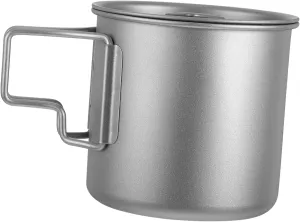 Titanium Insulated Coffee Mug Lightweight Portable and Collapsible for Camping Hiking and Outdoor Use