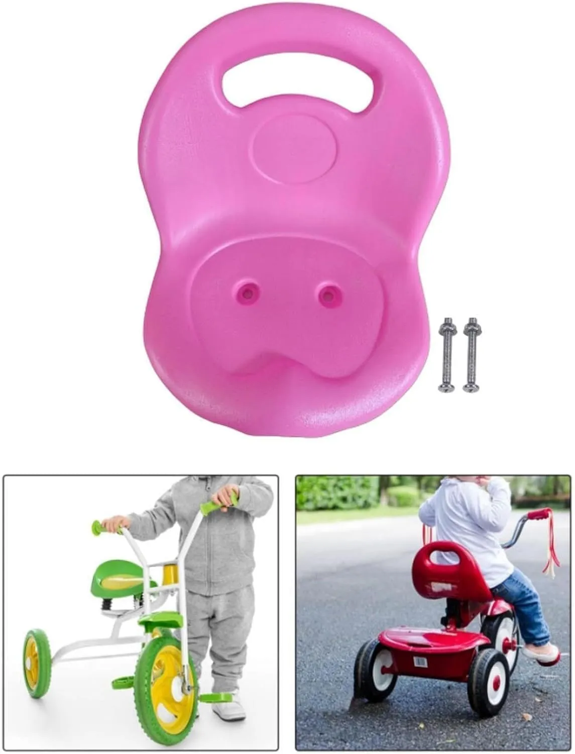 Toddler Tricycle Seat Replacement Kids Trike Go Karts Backrest Saddle Repair Parts Kids Bike Seat with Backrest for Trikes Kart Drift Racing Cart
