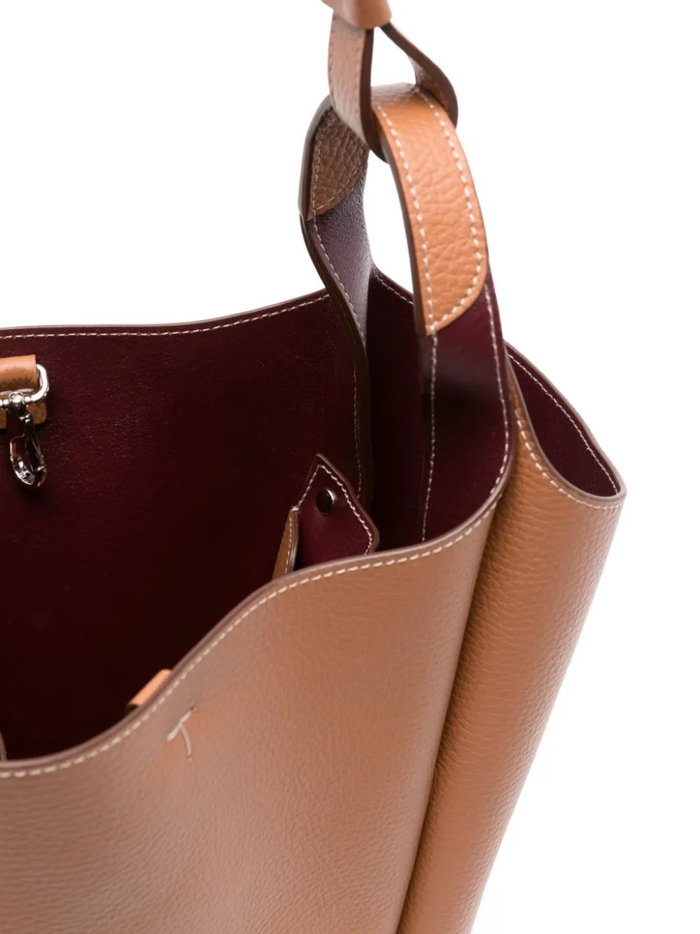 Tod's T Timeless Small Leather Bucket Bag