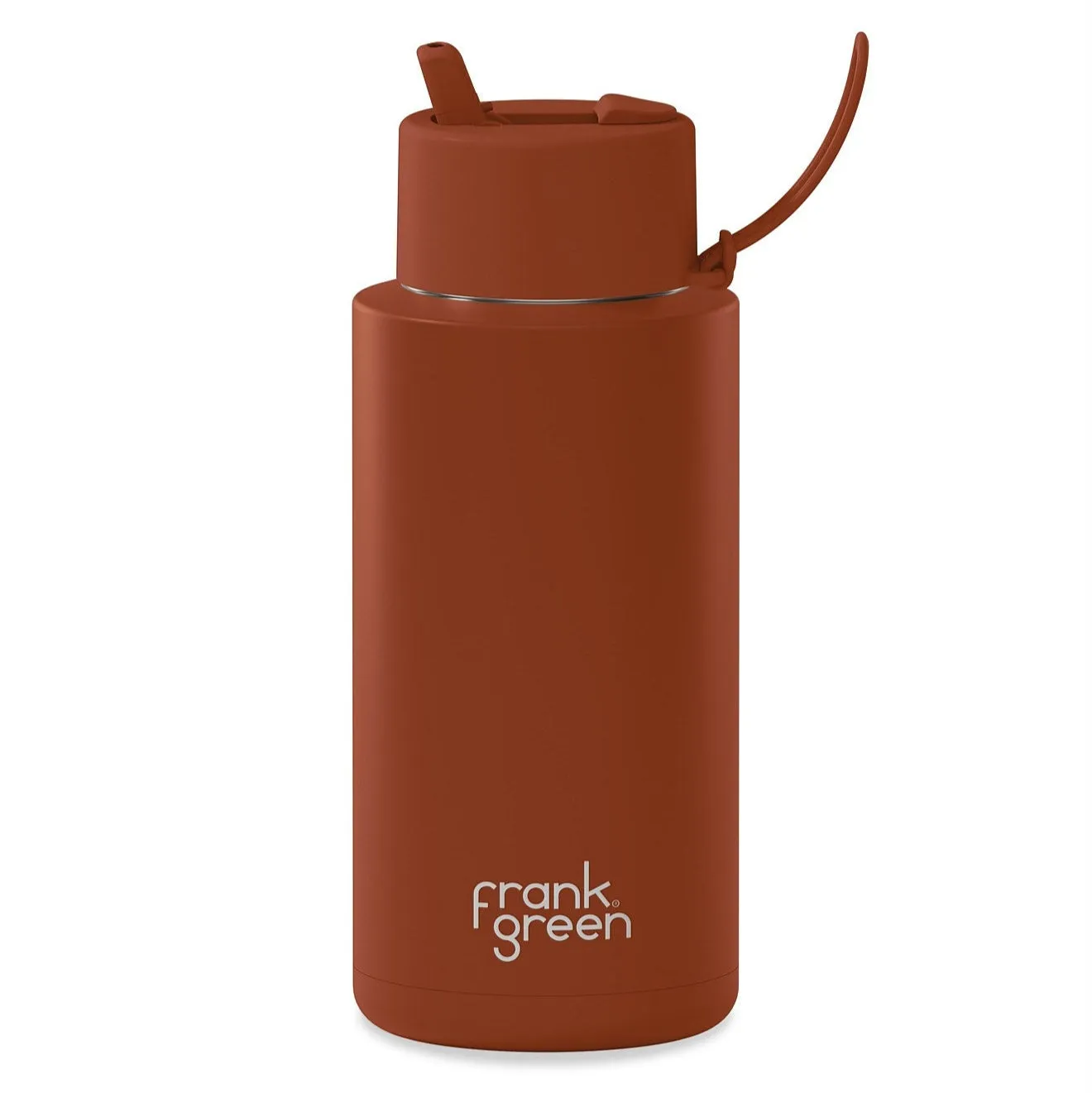 Toffee Ceramic Reusable Bottle 34oz/1L with Flip Straw Lid - Frank Green