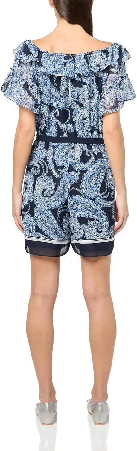 Tommy Hilfiger Women's Sleeveless Paisley Print Jumpsuit