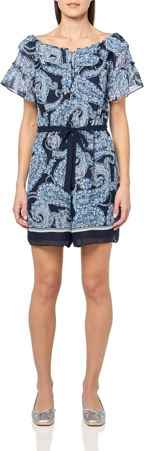 Tommy Hilfiger Women's Sleeveless Paisley Print Jumpsuit
