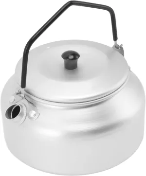 Topyond Lightweight Aluminum Camping Kettle, Teapot Coffee Pot for Outdoor BBQ Picnic, Camping BBQ Portable Silver Cookware