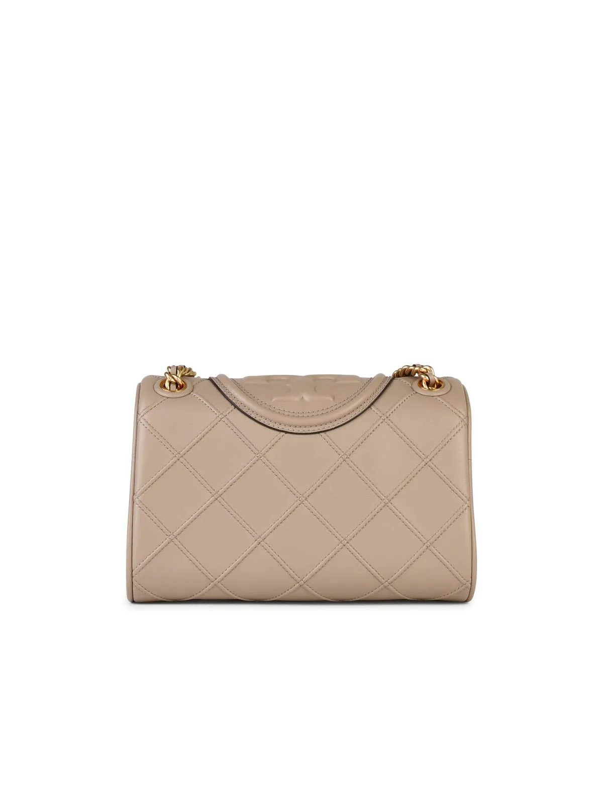 Tory Burch 'Fleming' Small Lear Crossbody Bag Nude