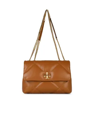 Tory Burch 'Kira' Brown Lear Crossbody Bag