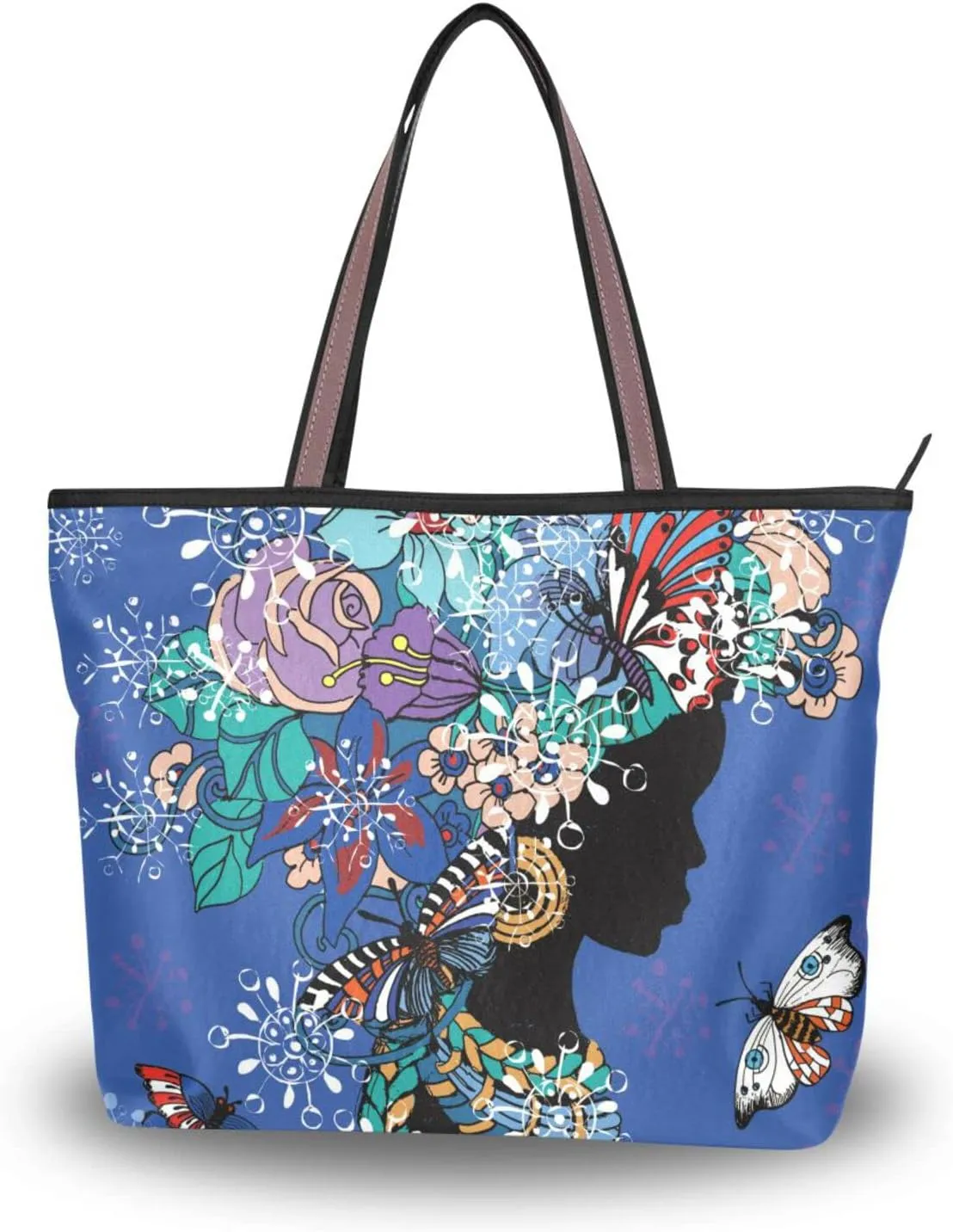 Tote Bag For Women Shoulder Bag for School Handbags for Beach Work Travel Large Tote Bag with Zipper