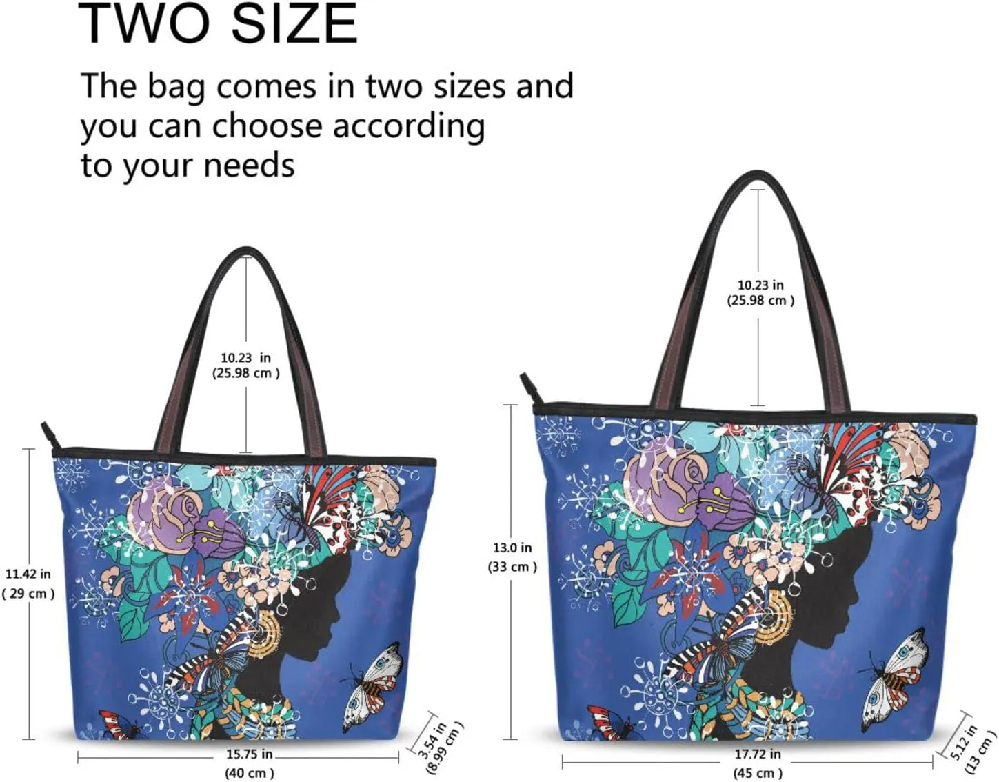 Tote Bag For Women Shoulder Bag for School Handbags for Beach Work Travel Large Tote Bag with Zipper
