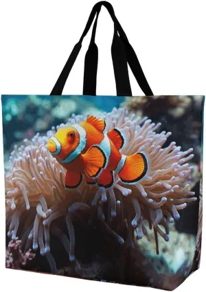 Tote Bag Grocery Bag for Women Shopping Bag Clown Fish Handbags Beach Bag Shoulder Bag for Shopping