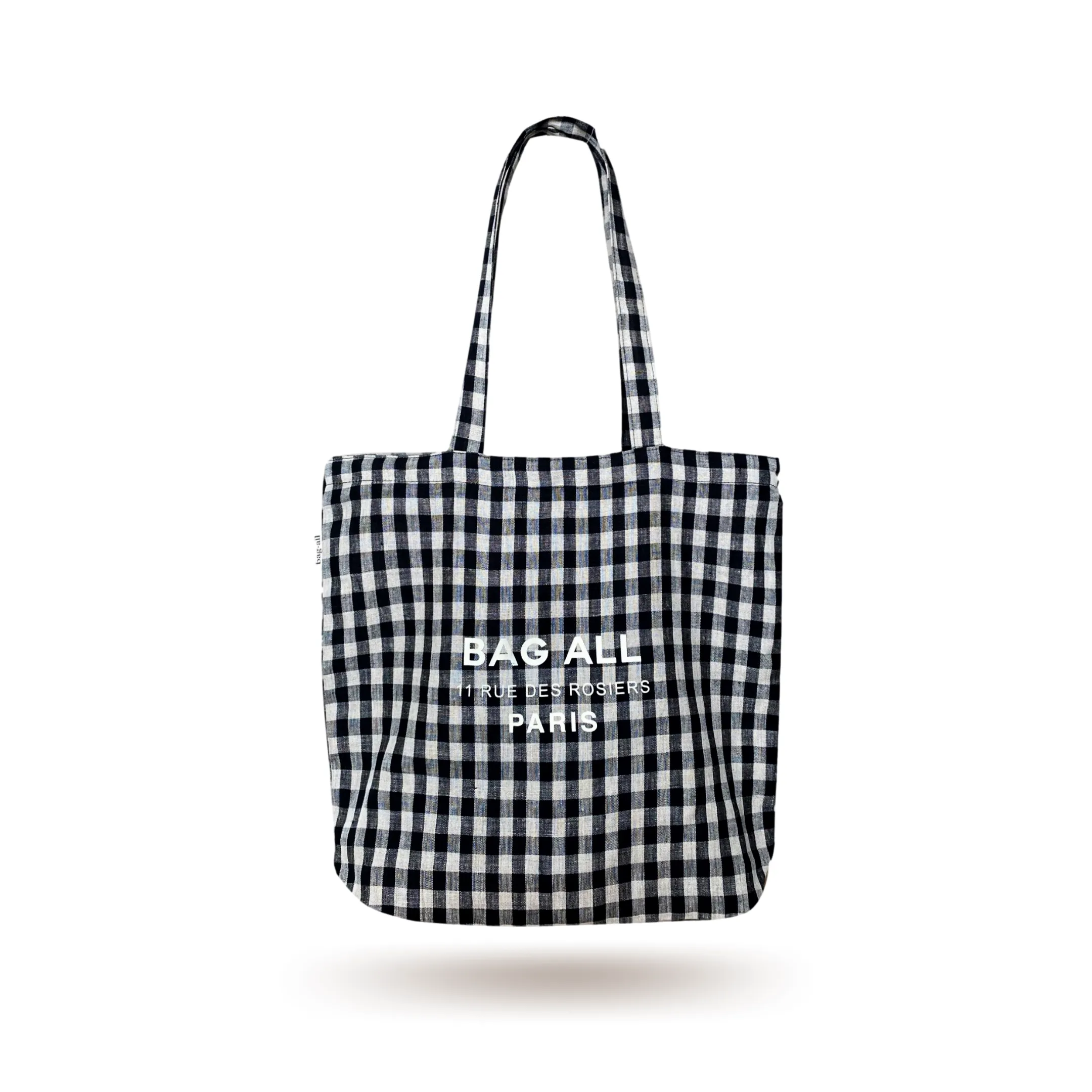 Tote Bag w Zipper – Paris – Gingham