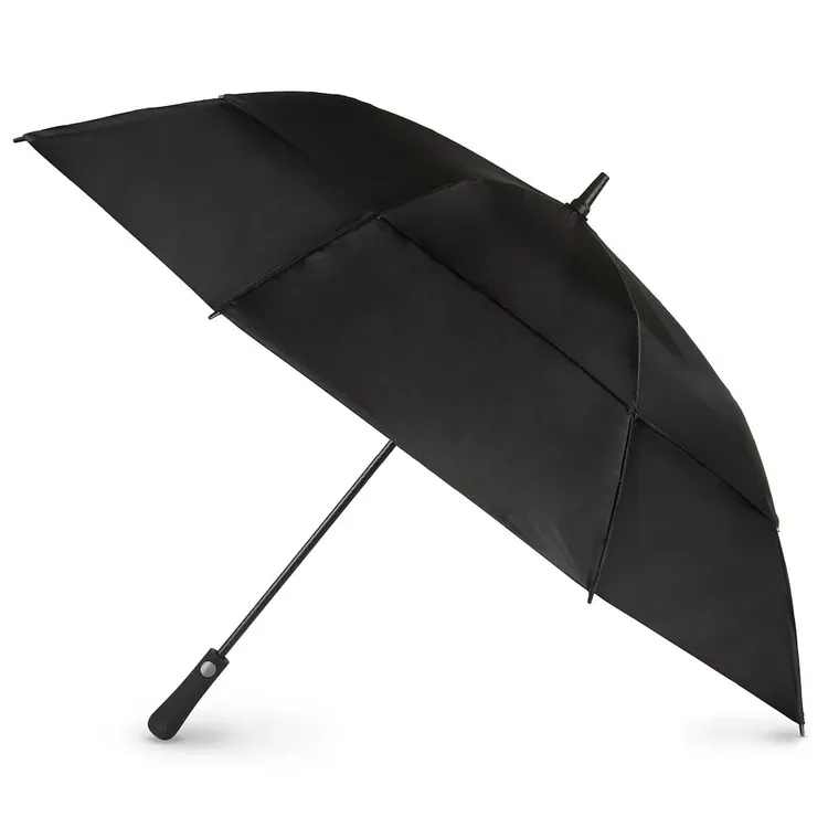 Totes Recycled Golf Size Auto Open Vented Stick Umbrella with Sunguard Technology (x2)