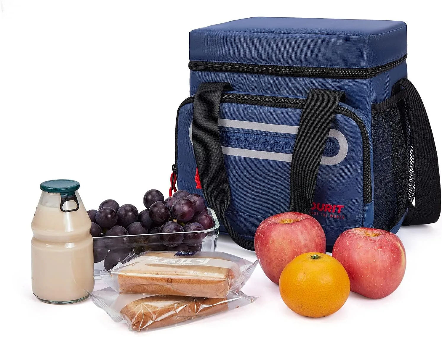 TOURIT Large Lunch Bag 14L Insulated Lunch Box Lunch Cooler for Men Women Work, Black