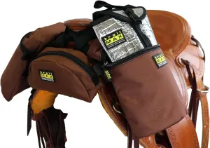 TrailMax Medium-Sized Saddle Horn Bag & Pommel Pocket Combo, Trail Riding Saddle-Bags with 1 Set of TrailMax Horn Bags & 1 Pommel Pocket