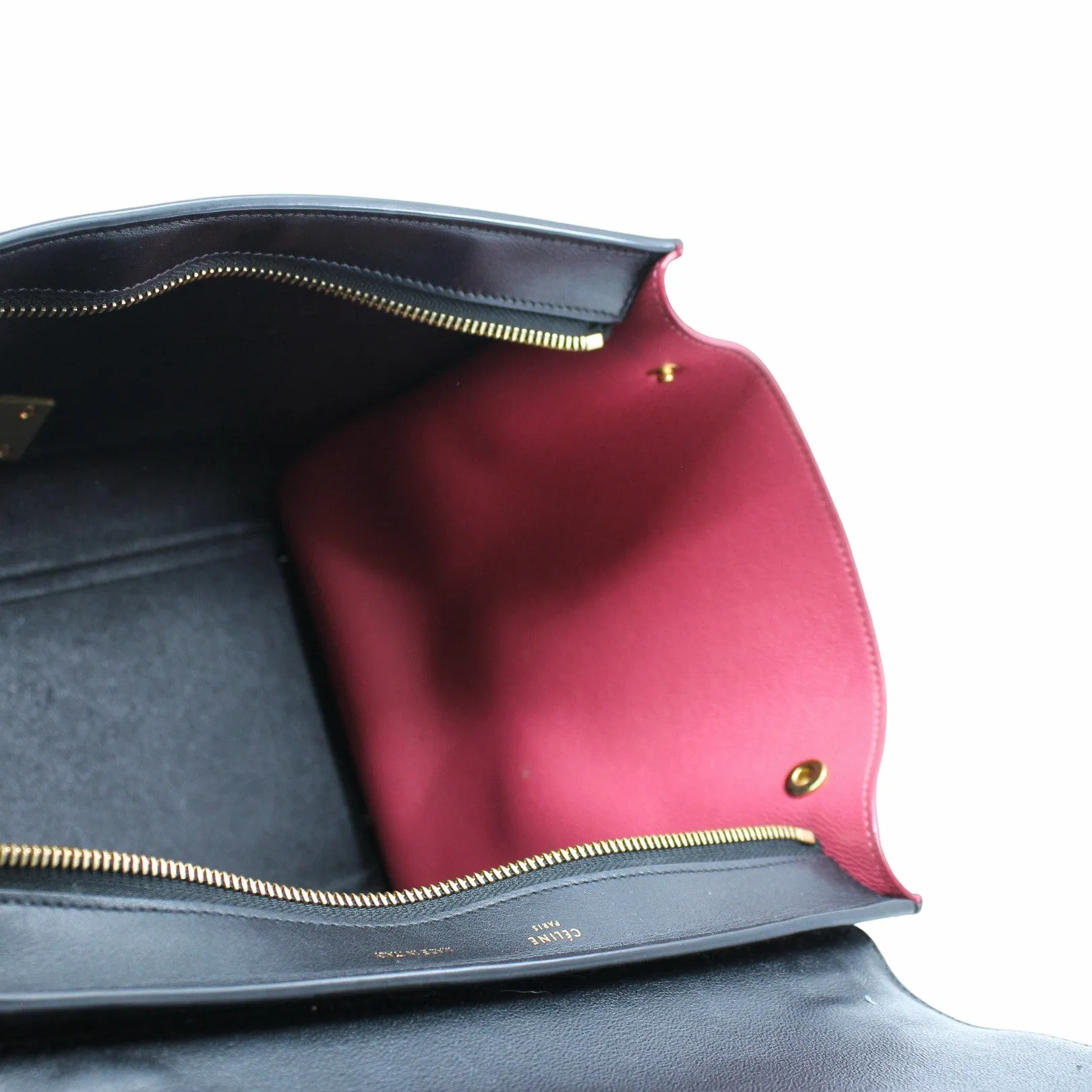 Trapeze Bag Small Leather Brown pink black GHW