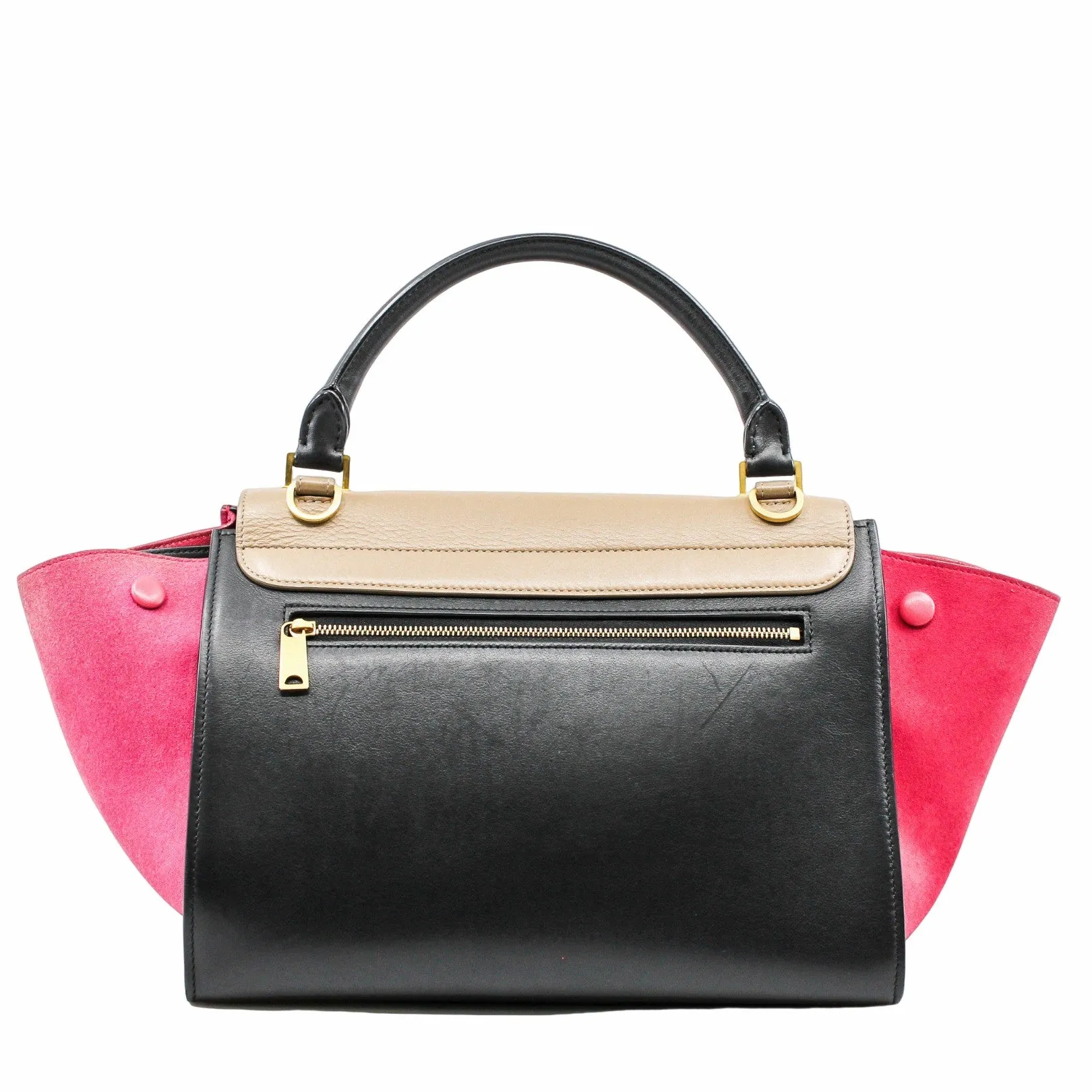 Trapeze Bag Small Leather Brown pink black GHW