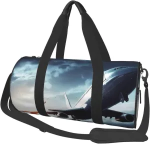 Travel Bag For Women,Airplane Print Personal Item Duffle Bags,Weekend Travel Duffel Tote Bag,Travel Sport Gym Bag For Men,Airplane Travel Essentials For Flying