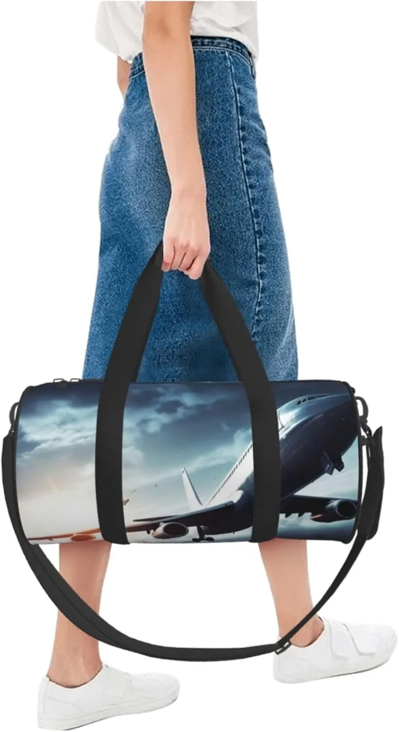 Travel Bag For Women,Airplane Print Personal Item Duffle Bags,Weekend Travel Duffel Tote Bag,Travel Sport Gym Bag For Men,Airplane Travel Essentials For Flying