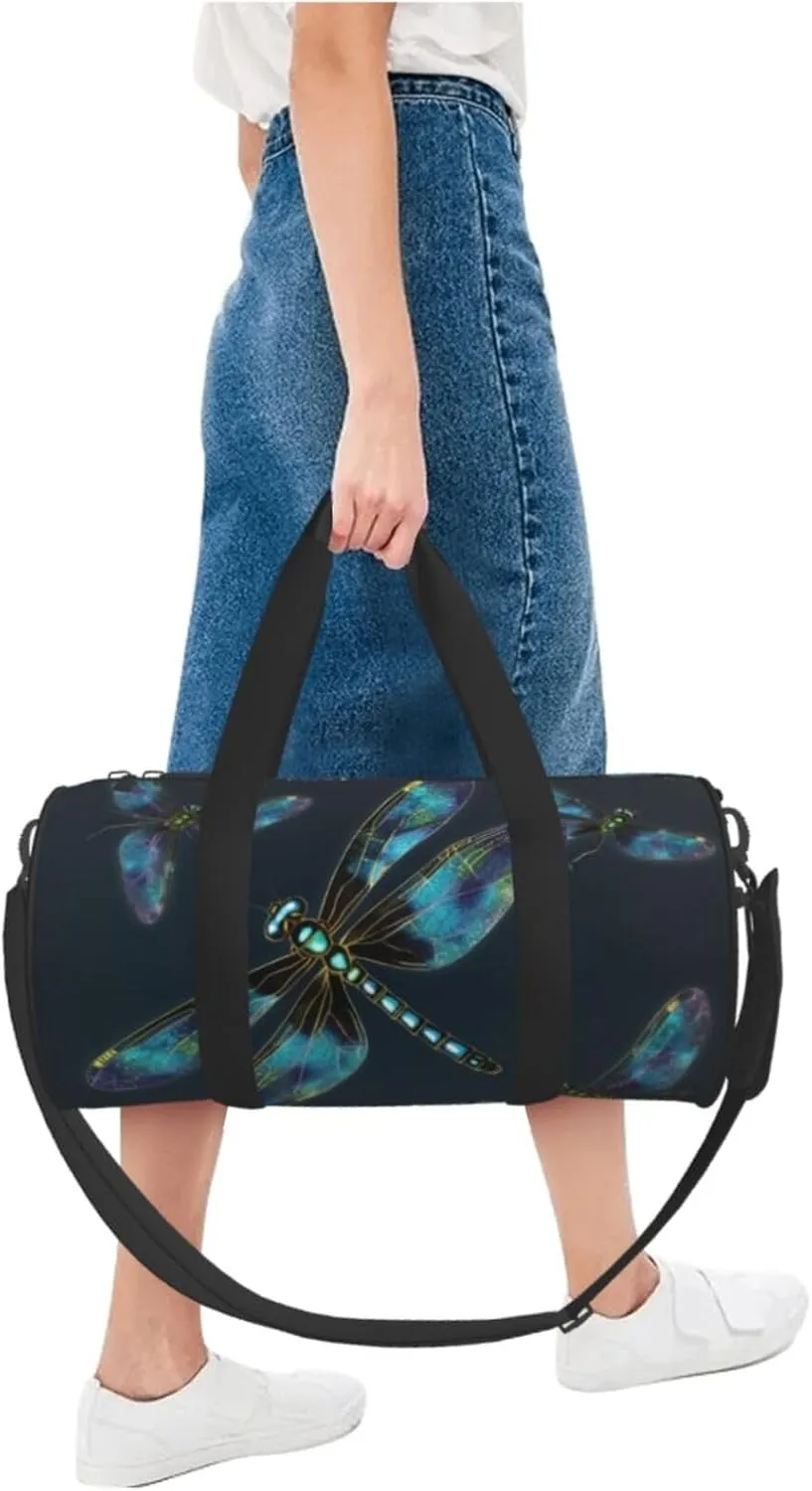 Travel Bag For Women,Dragonfly Print Personal Item Duffle Bags,Weekend Travel Duffel Tote Bag,Travel Sport Gym Bag For Men,Airplane Travel Essentials For Flying