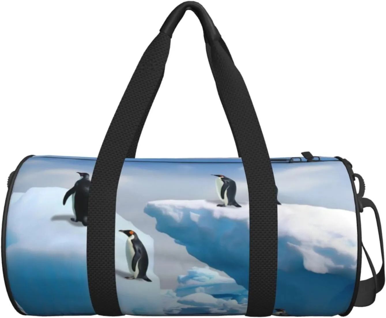 Travel Bag For Women,Penguins On The Iceberg Print Personal Item Duffle Bags,Weekend Travel Duffel Tote Bag,Travel Sport Gym Bag For Men,Airplane Travel Essentials For Flying