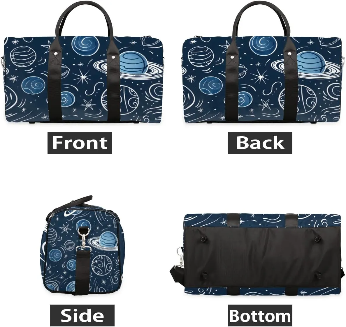 Travel Duffel Bag, Galaxy Universe Space Sports Tote Gym Bag Foldable Western Aztec Weekender Bag Carry on Luggage Handle Bag Overnight Shoulder Bag for Women Men,A-004