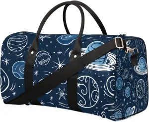 Travel Duffel Bag, Galaxy Universe Space Sports Tote Gym Bag Foldable Western Aztec Weekender Bag Carry on Luggage Handle Bag Overnight Shoulder Bag for Women Men,A-004