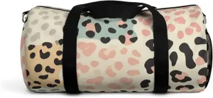 Trendy Leopard Print Duffel Bag, Stylish Gym Bag, Weekender Bag, Travel Tote, Animal Print Carryall