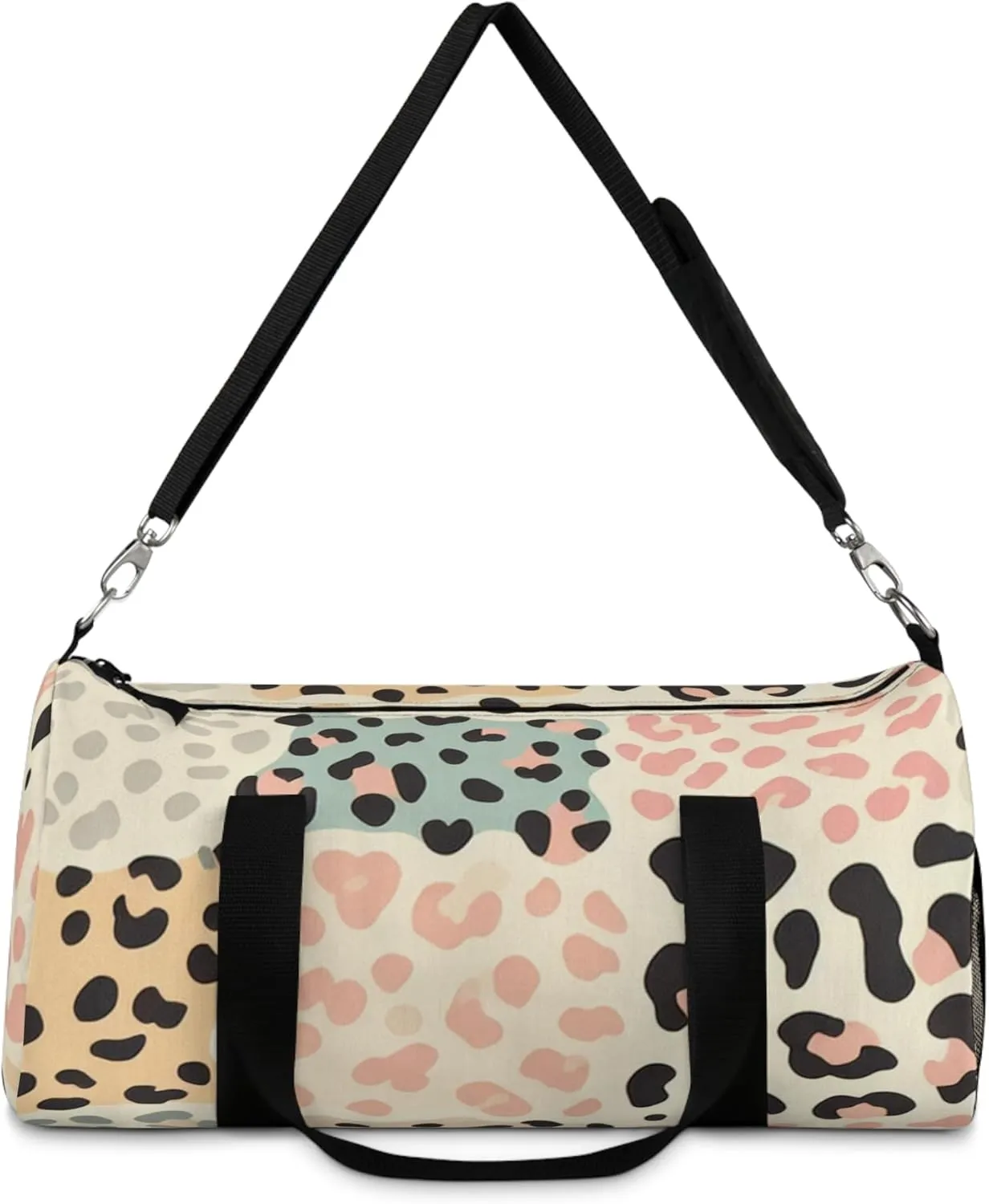 Trendy Leopard Print Duffel Bag, Stylish Gym Bag, Weekender Bag, Travel Tote, Animal Print Carryall