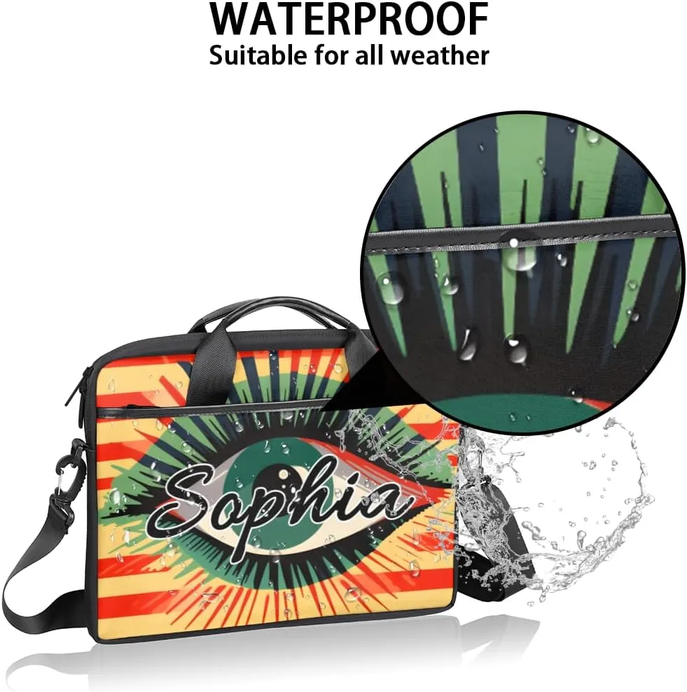 TropicalLife Personalized Laptop Bag 15 Inch Custom Sleeve Case with Handle Shoulder Strap Computer Messenger Bag